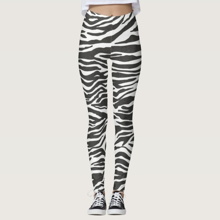 zebra print yoga pants