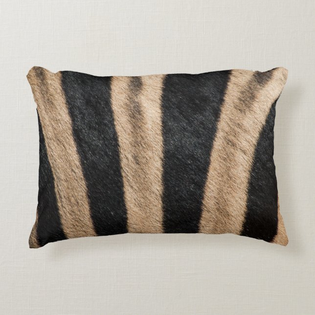 ZEBRA ANIMAL PRINT STRIPE ACCENT PILLOW (Front)