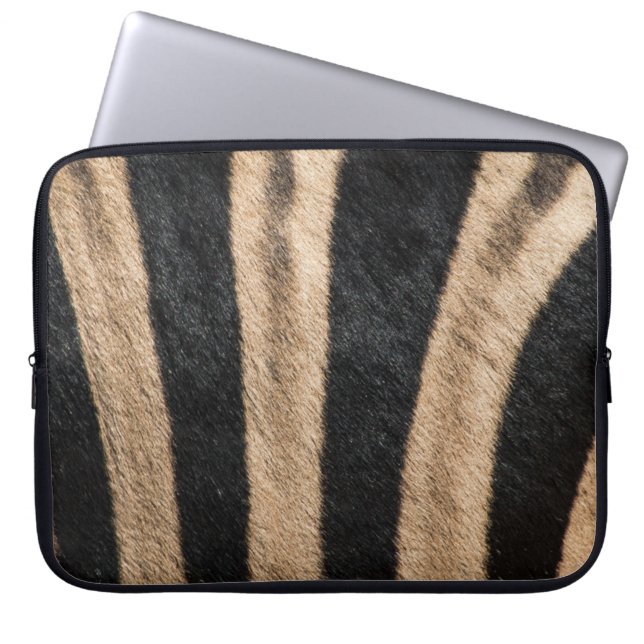 ZEBRA ANIMAL PRINT STRIPE LAPTOP SLEEVE (Front)