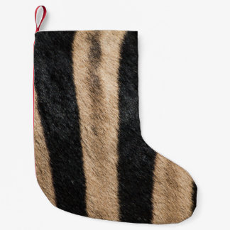 ZEBRA ANIMAL PRINT STRIPE SMALL CHRISTMAS STOCKING