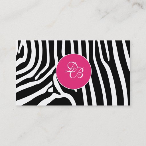 Customizable Zebra Animal Print Stylish Business Card
