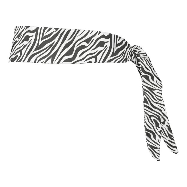 Zebra Animal Print Tie Back Headband (Rotate 90)