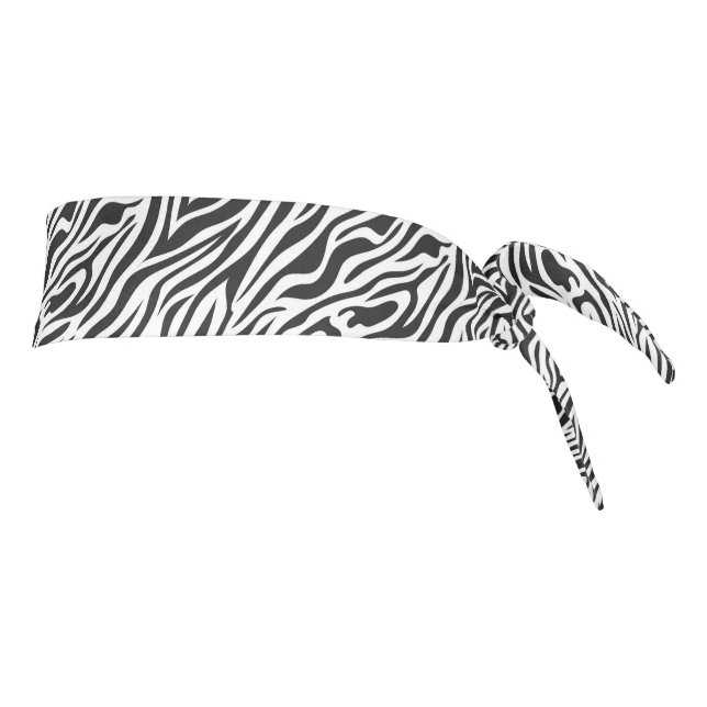 Zebra Animal Print Tie Back Headband (Rotate 90)