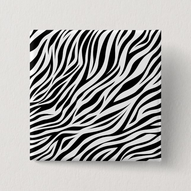 Zebra Animal Skin Print Pattern-15391 Button (Front)