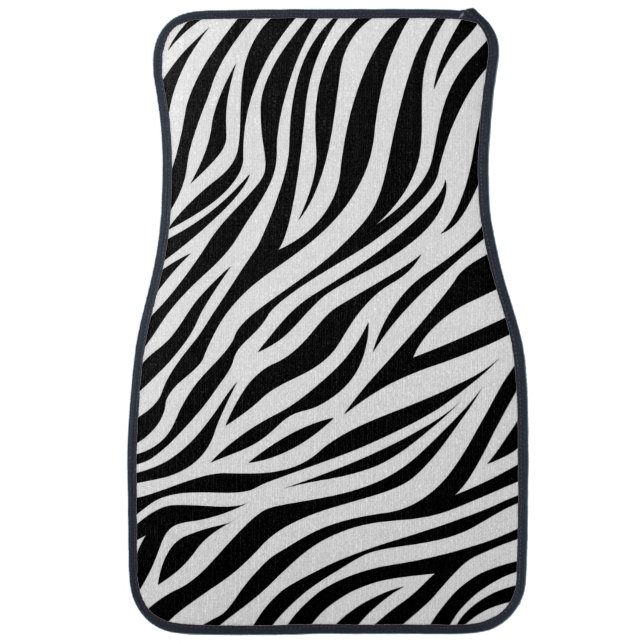 Zebra Animal Skin Print Pattern-15391 Car Floor Mat (Front)
