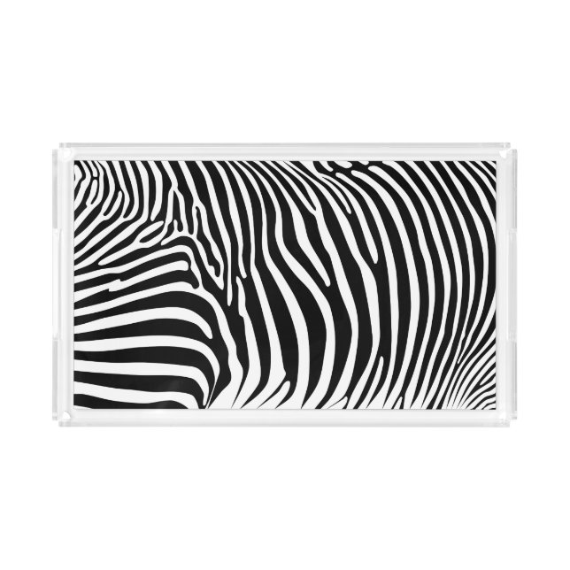 Zebra Animalprint Acrylic Tray (Front)