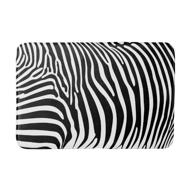 Zebra Animalprint Bath Mat (Front)
