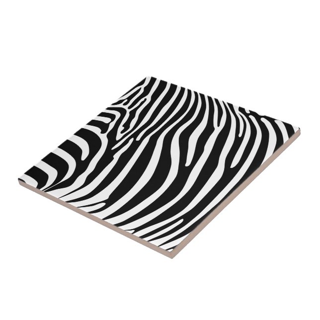 Zebra Animalprint Ceramic Tile (Side)