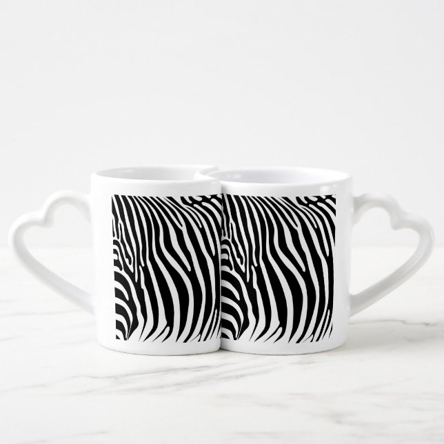 Zebra Animalprint Coffee Mug Set (Back Nesting)