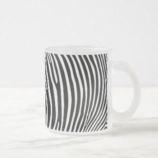Zebra Animalprint Frosted Glass Coffee Mug