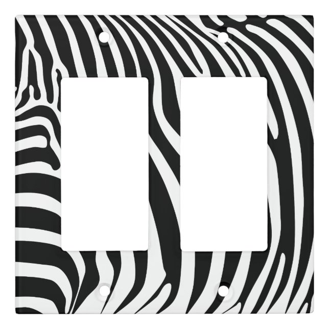 Zebra Animalprint Light Switch Cover (Front)