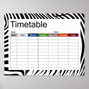 Zebra Animalprint Poster