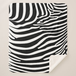 Zebra Animalprint Sherpa Blanket