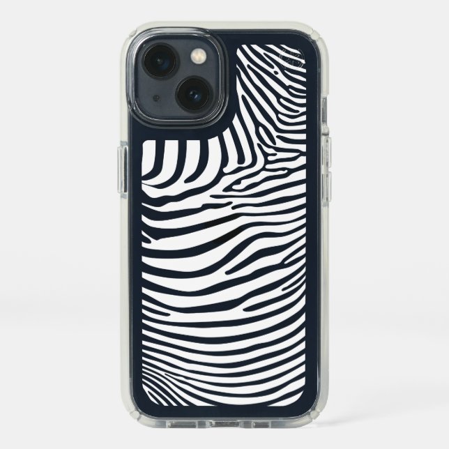 Zebra Animalprint Speck iPhone 13 Case (Front)
