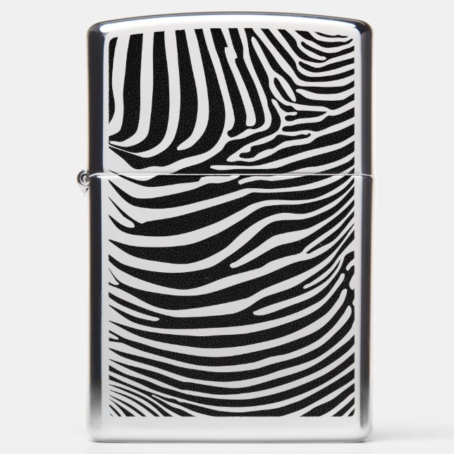 Zebra Animalprint Zippo Lighter (Front)