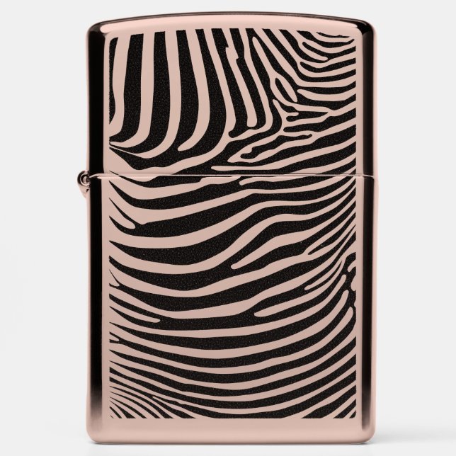 Zebra Animalprint Zippo Lighter (Front)