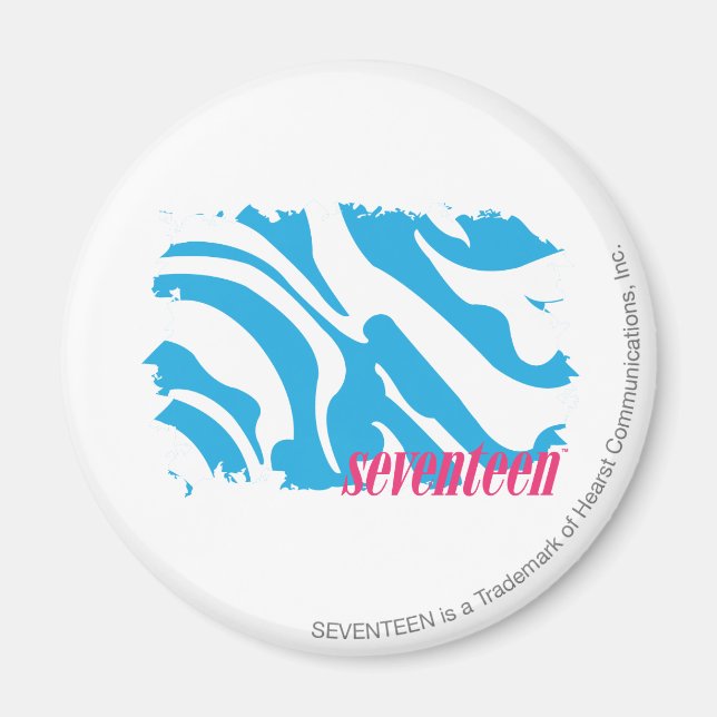 Zebra Aqua 4 Magnet (Front)