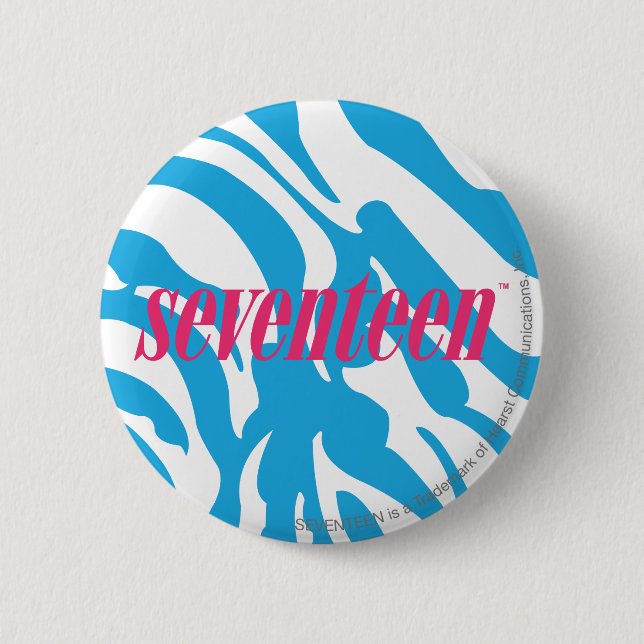 Zebra Aqua Button (Front)