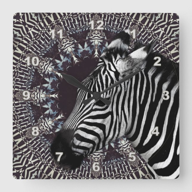 Zebra Art Acrylic Wall Clock (Front)