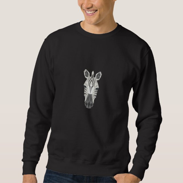 Zebra Art Cute Artsy Wild Animal Wildlife Nature P Sweatshirt (Front)