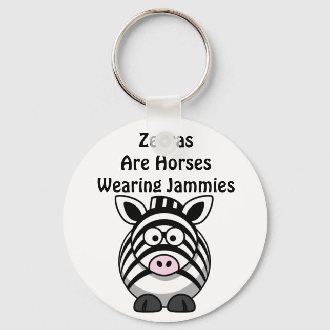 Zebra Art Keychain (Front)