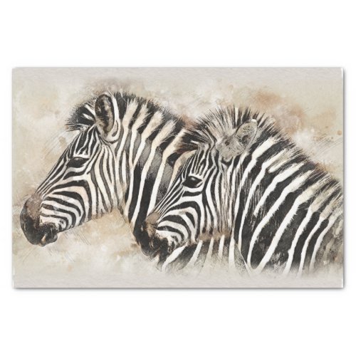 Zebra Artwork Decoupage Tissue Paper