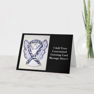 Zebra Awareness Ribbon Angel Cards