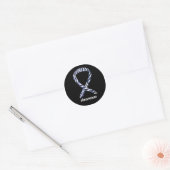 Zebra Awareness Ribbon Art Custom Sticker Decals (Envelope)