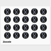 Zebra Awareness Ribbon Art Custom Sticker Decals (Sheet)