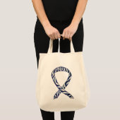 Zebra Awareness Ribbon Custom Art Tote Bag (Front (Product))