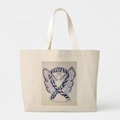Zebra Awareness Ribbon Custom Art Tote Bag (Back)