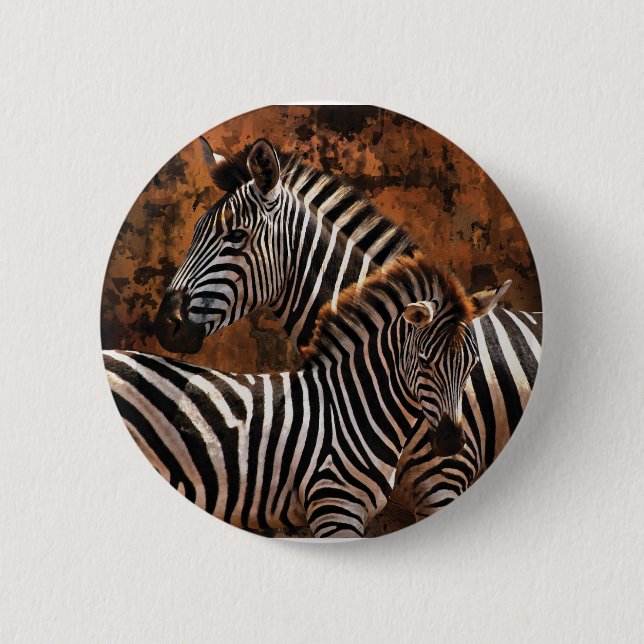 Zebra baby art button (Front)