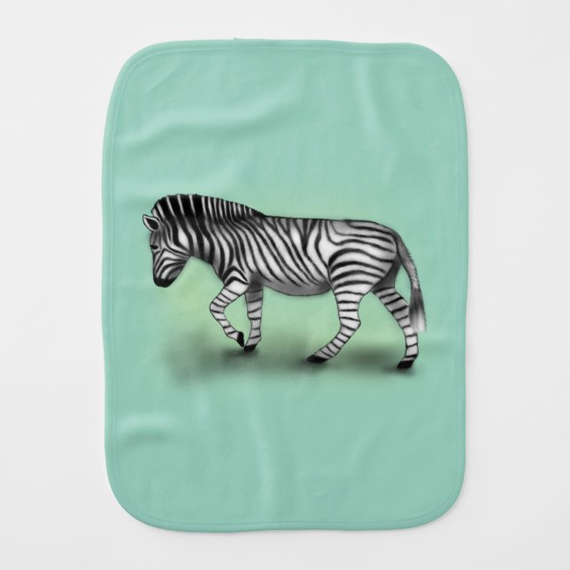 "Zebra" Baby Burp Cloth (Front)