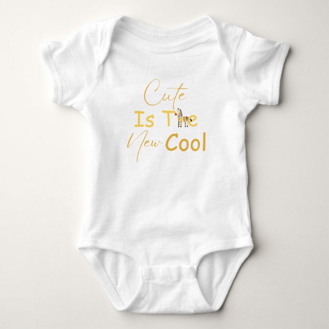 Zebra Baby Clothes Cute Quote Cool Humor Stripes Baby Bodysuit (Front)