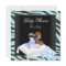 Zebra Baby Shower Boy Blue Black Crown Prince