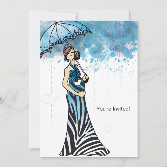 Zebra Baby Shower Invitation (Front)