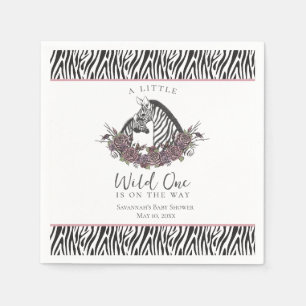 Zebra Baby Shower Little Wild One Party Napkins