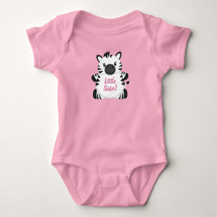 Zebra Baby Shower Safari Pink Girl Bodysuit