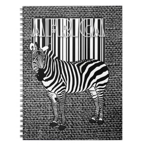 Zebra Barcode  Art Notebook