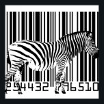 Zebra Barcode Art Poster<br><div class="desc">Iconic Zebra Barcode Art Design</div>