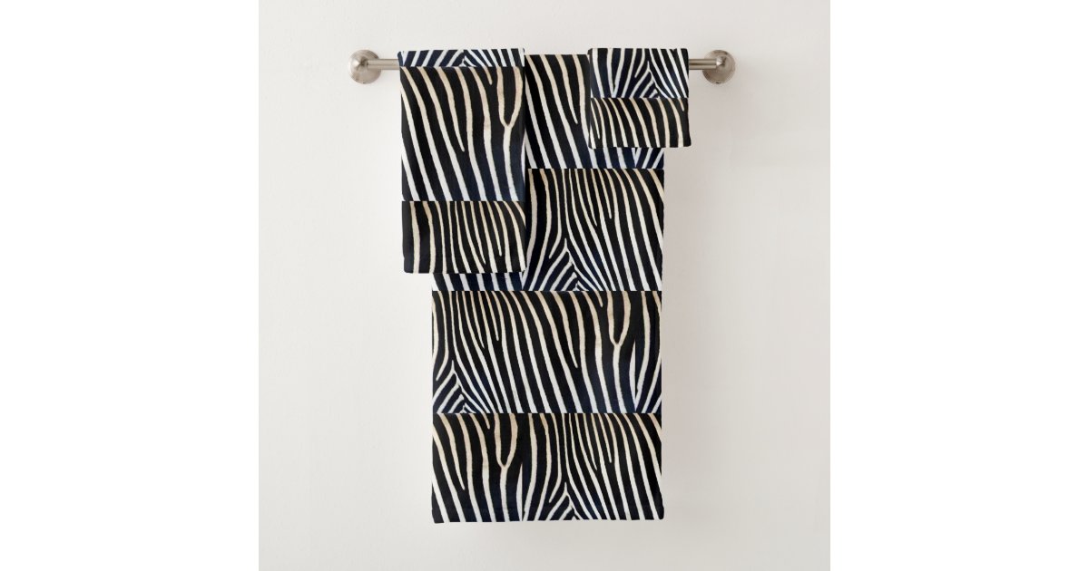 Zebra bath towel set Zazzle