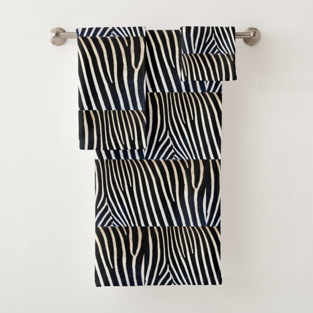 Zebra bath towel set (Insitu)