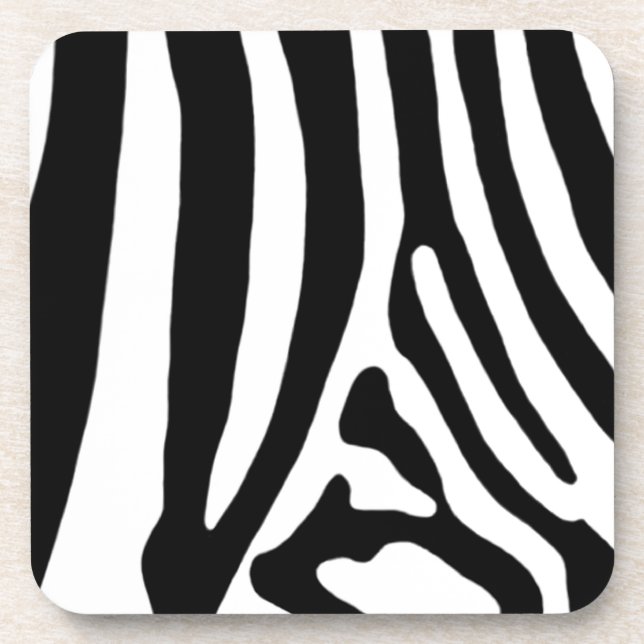 Zebra Beverage Coaster (Front)