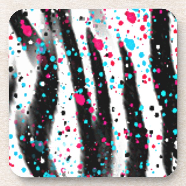 Zebra Beverage Coaster (Front)