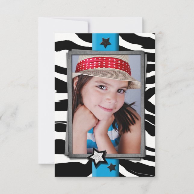 Zebra Birthday Card (Front)