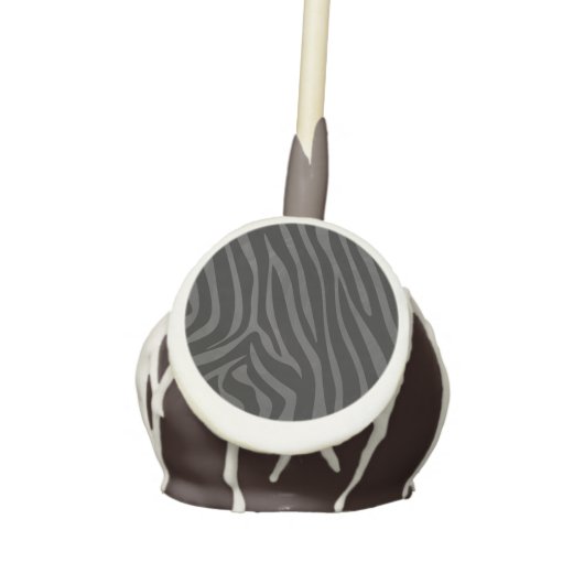 Zebra Black and Gray Print Cake Pops (Front)