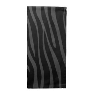 Zebra Black and Gray Print Napkin