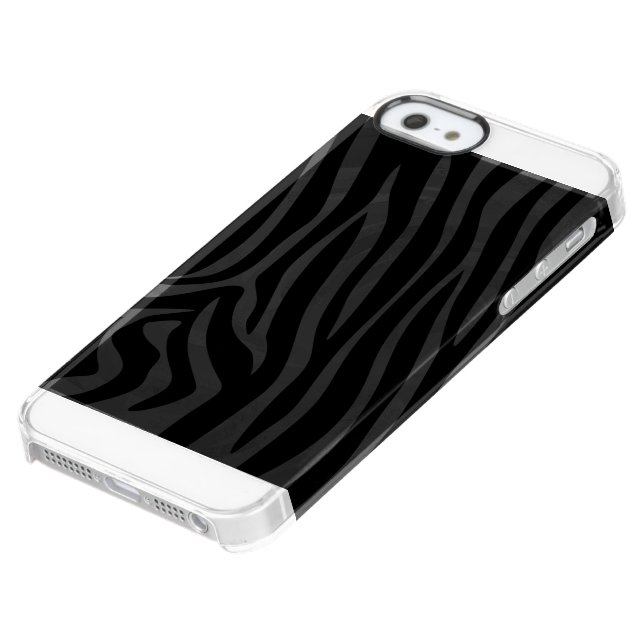 Zebra Black and Gray Print Uncommon iPhone Case (Bottom)