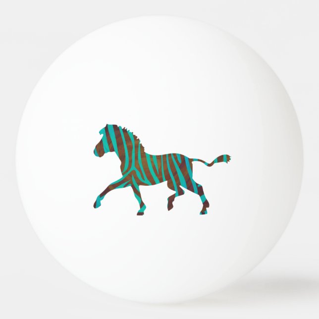 Zebra Black and Green Print Ping-Pong Ball (Back)