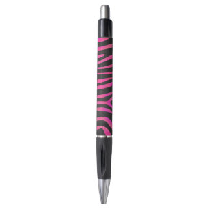 Zebra Black and Hot Pink Print Pen
